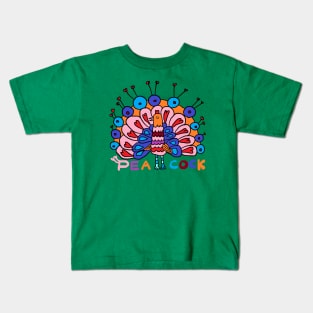 Peacock Bird Kids T-Shirt